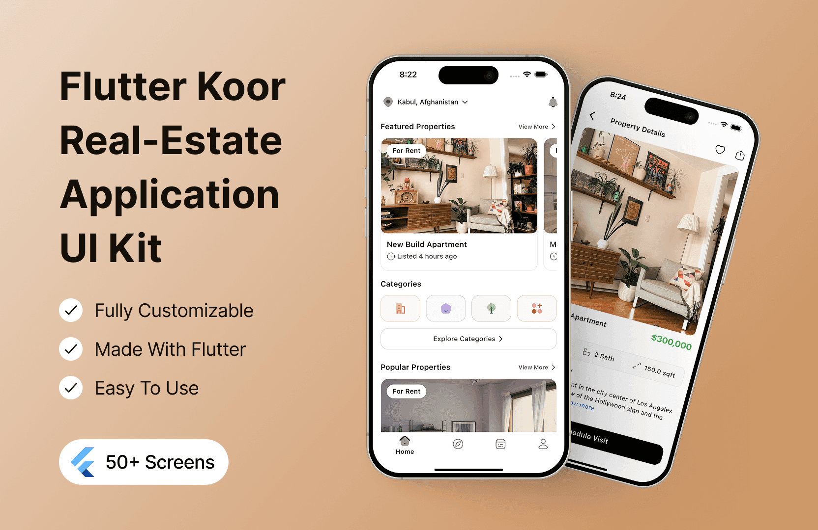 Koor: Flutter Real Estate Application UI Kit